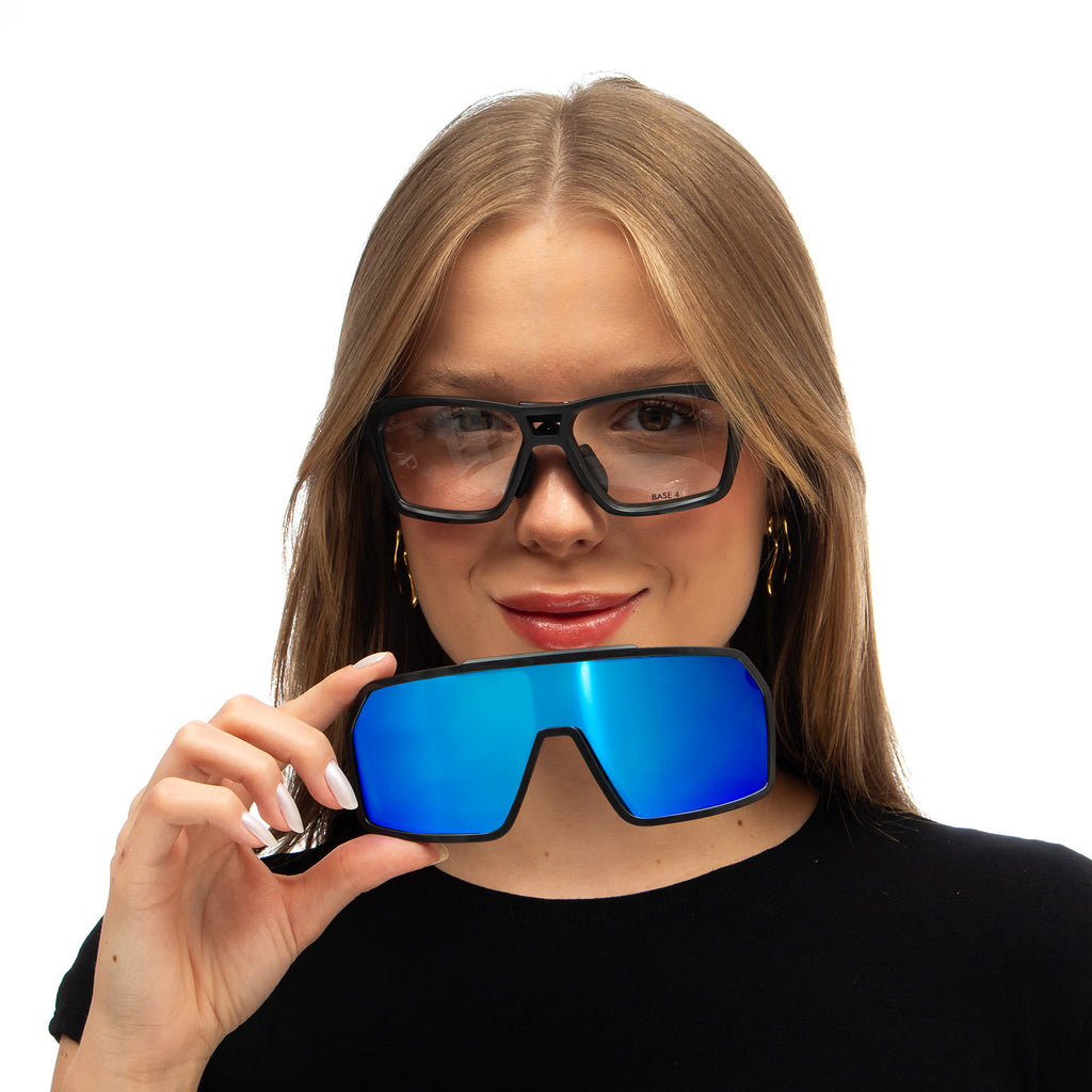 HB Presto Blue Cycling Glasses with Clip