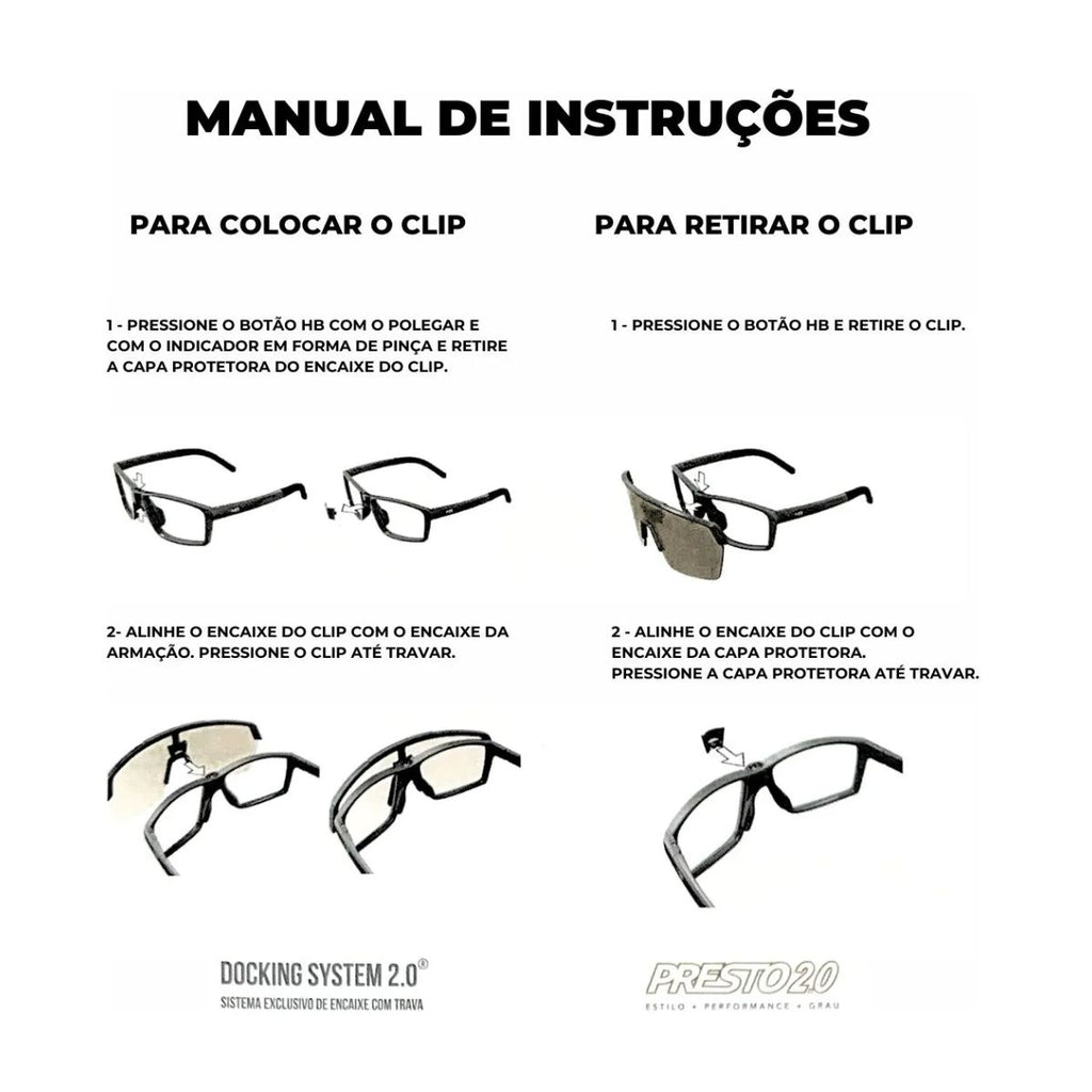 HB Presto 2 Blue Cycling Glasses with Clip